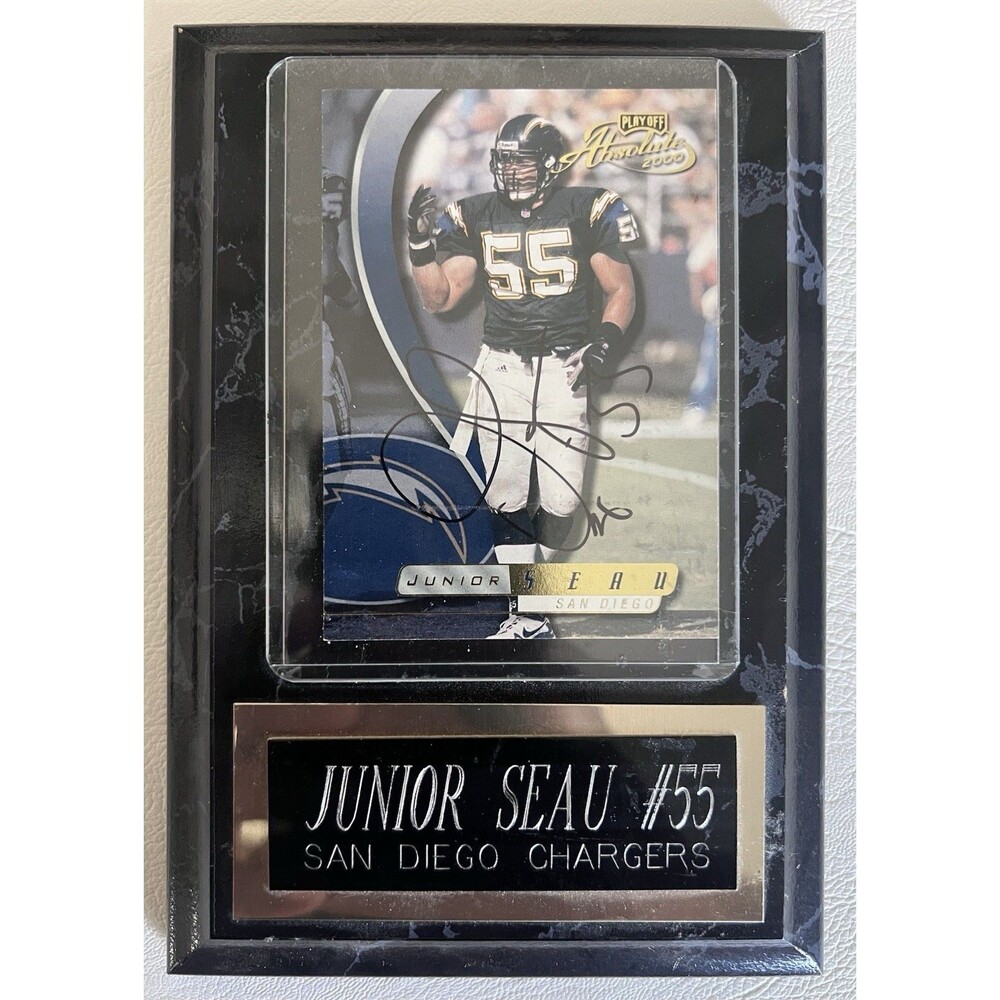2000 Playoff Absolute Pro Bowl signed Junior Seau San Diego Chargers Autograph